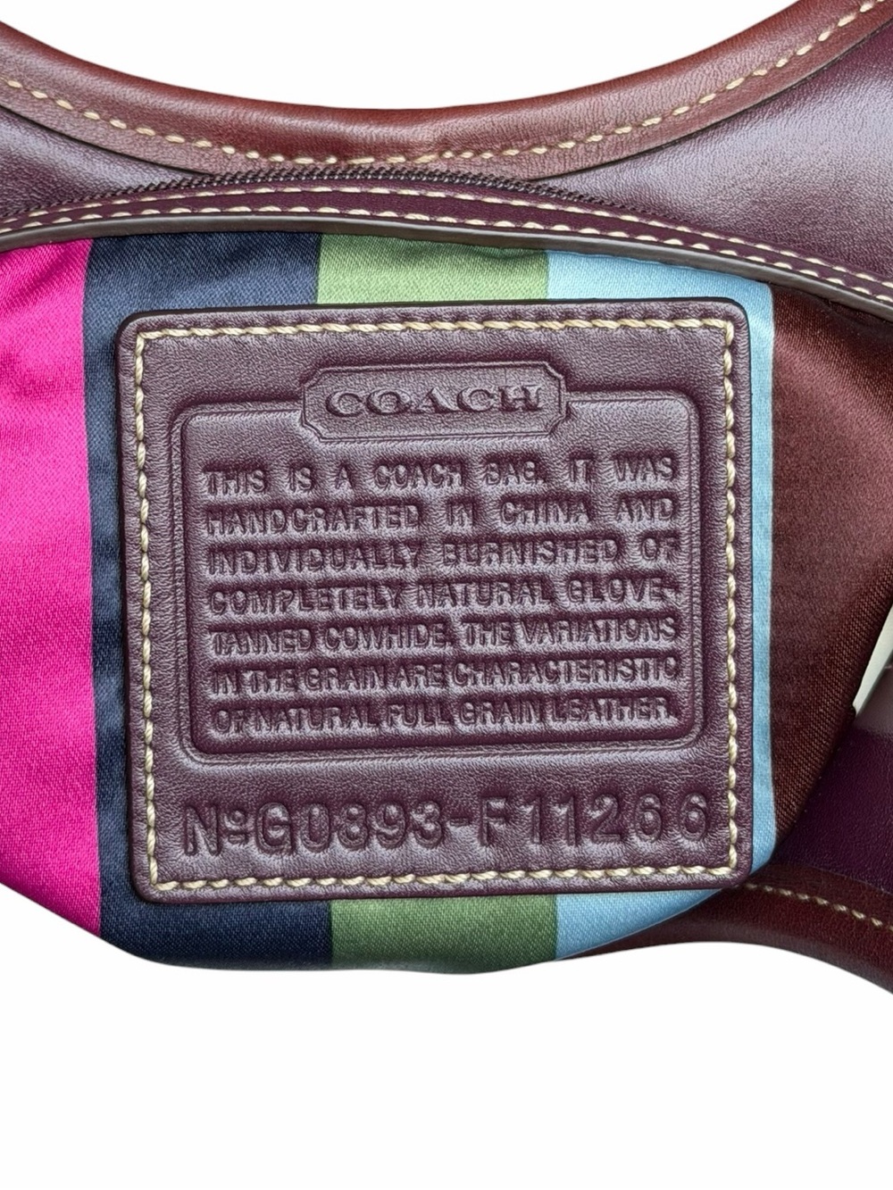 Coach Legacy Ergo 75th Anniversary Leather Shoulder Bag Plum Brown Leather Hobo - Picture 3 of 14